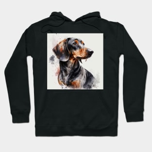 Dachshund Watercolour Style Painting Hoodie